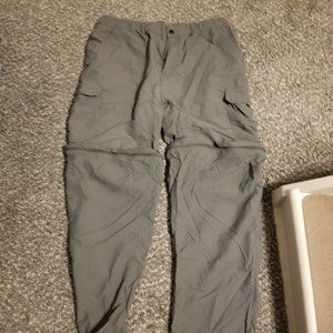 REI Men's Hiking Pants, green, XL, 32L, zip-off